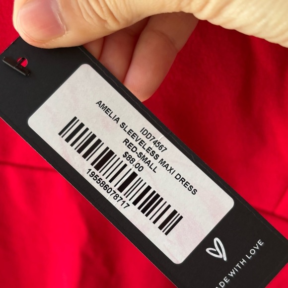 Lulus Amelia‎ Red Sleeveless Maxi Dress NWT sz S - Picture 11 of 11